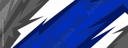 Abstract sports style banner in grey an blue background colors.