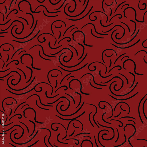 Red and Black Impressionism Pattern Paper