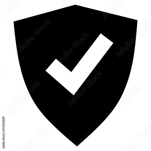 check mark icon with shield vector design. photo