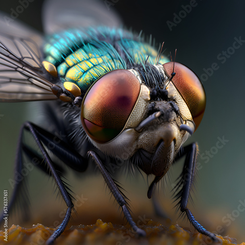 A Close-Up View of a Fly's Body © Drgan