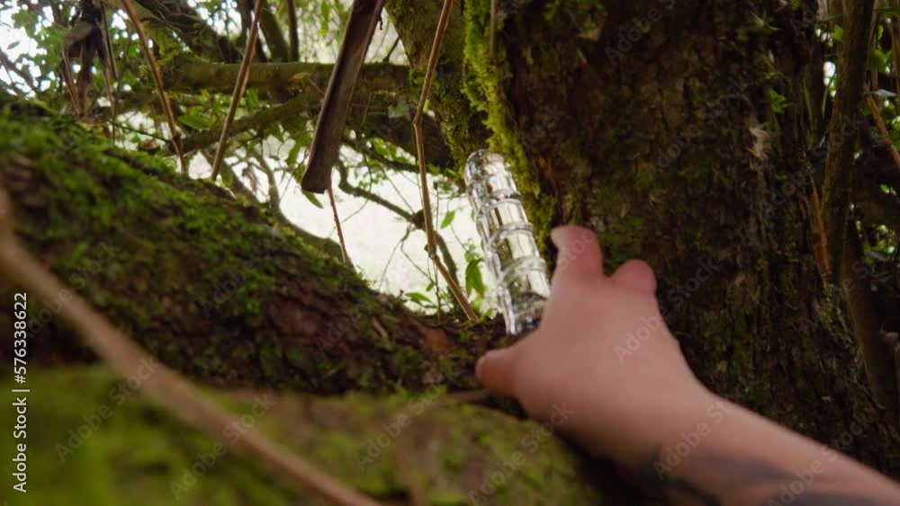 woman finds glass dildo in tree woman finds glass dildo in tree