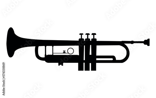 sagoma, strumento musicale, tromba photo