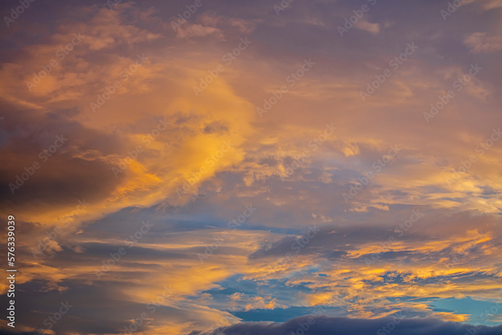 colorful sunset sky