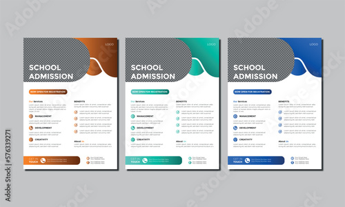 school admission poster design admission flyer design template for education