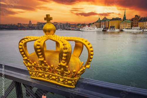 Photography Stockholm, Sweden. Skeppsholm Bridge and the Golden Crown.