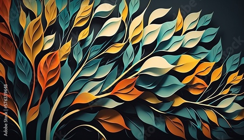 Beautiful illustration of colorful leaves © Arisctur