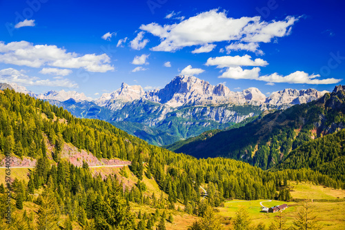 Dolomites, Italy. Beautiful sunny landscape, Monte Civetta, Sudtirol photo