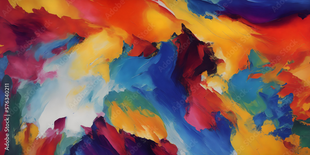 Colorful abstract paint background. Generative AI