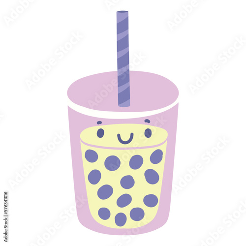 bubble milk tea hand drawn