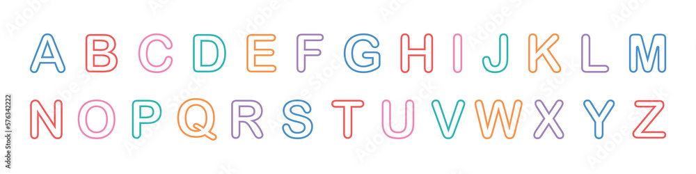 Bright alphabet set Bright alphabet set