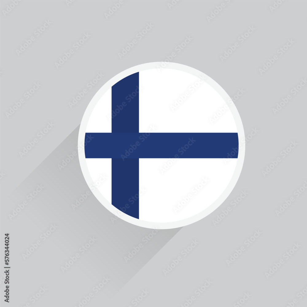 Finland national flag icon 3d, national flag button 3d, finland flag