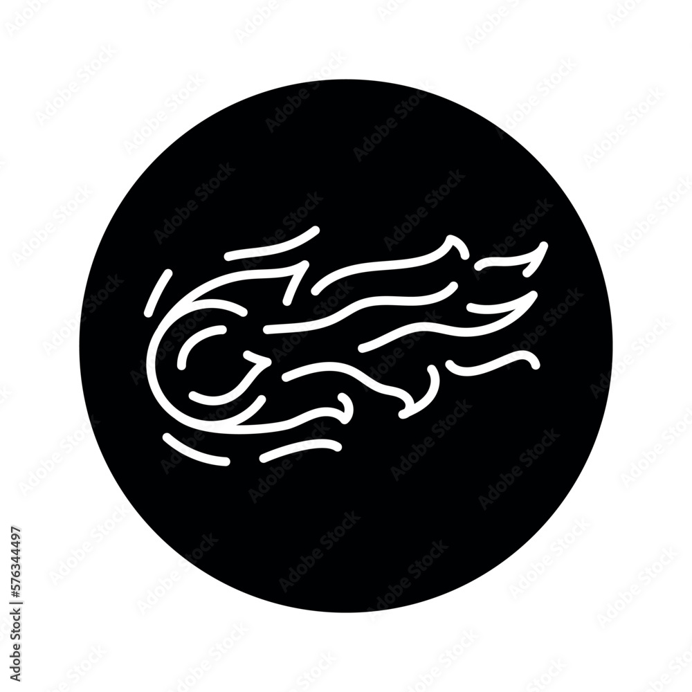 Fireball black line icon. Pictogram for web page Fireball black line icon. Pictogram for web page