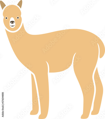 Alpaca logo. Isolated alpaca on white background © oleg7799