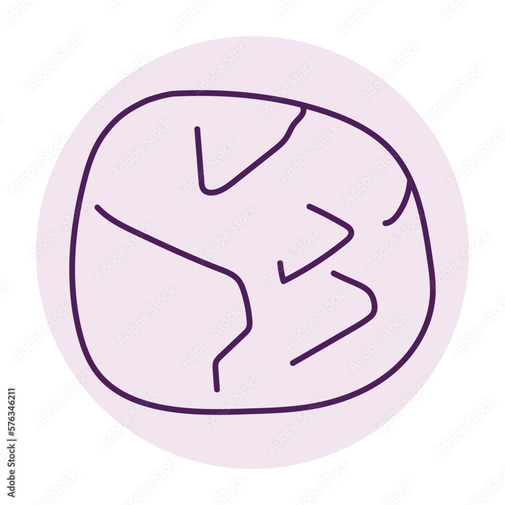 Amethyst color line icon. Precious stones. Amethyst color line icon. Precious stones.