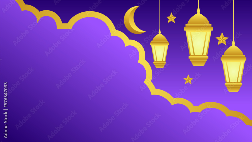 Ramadan background with lantern and star crescent for islamic design ...