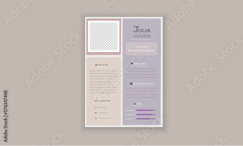 Modern Unique Resume Design Template