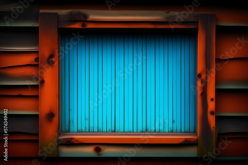 A concept of dream with a blue screen in a wooden box