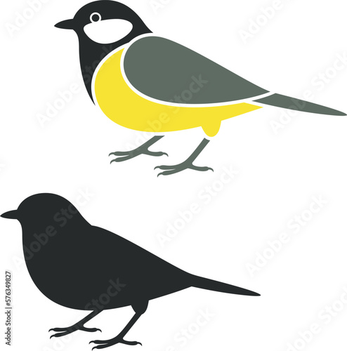 Tit logo. Isolated tit on white background