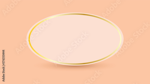 Ellipse Shape on Cream Color Background 