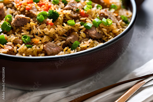 tasty fried rice created with generative AI tools