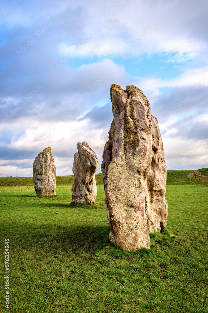 Avebury neolithic henge monument in England