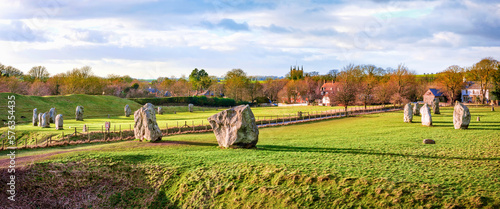 Avebury neolithic henge monument in England photo
