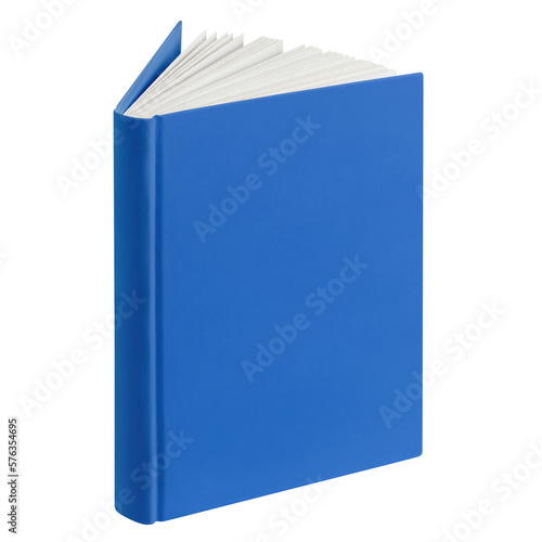 Konstfotografi Blue hard cover book cut out