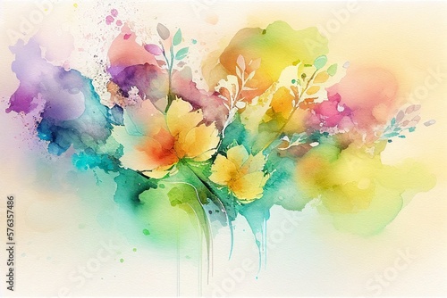 Watercolor painting for Mothers Day abstract background Generative AI