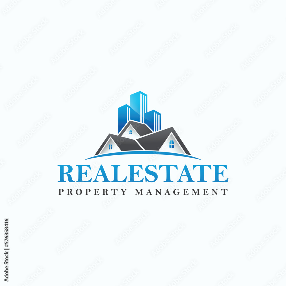 Real estate property management logo