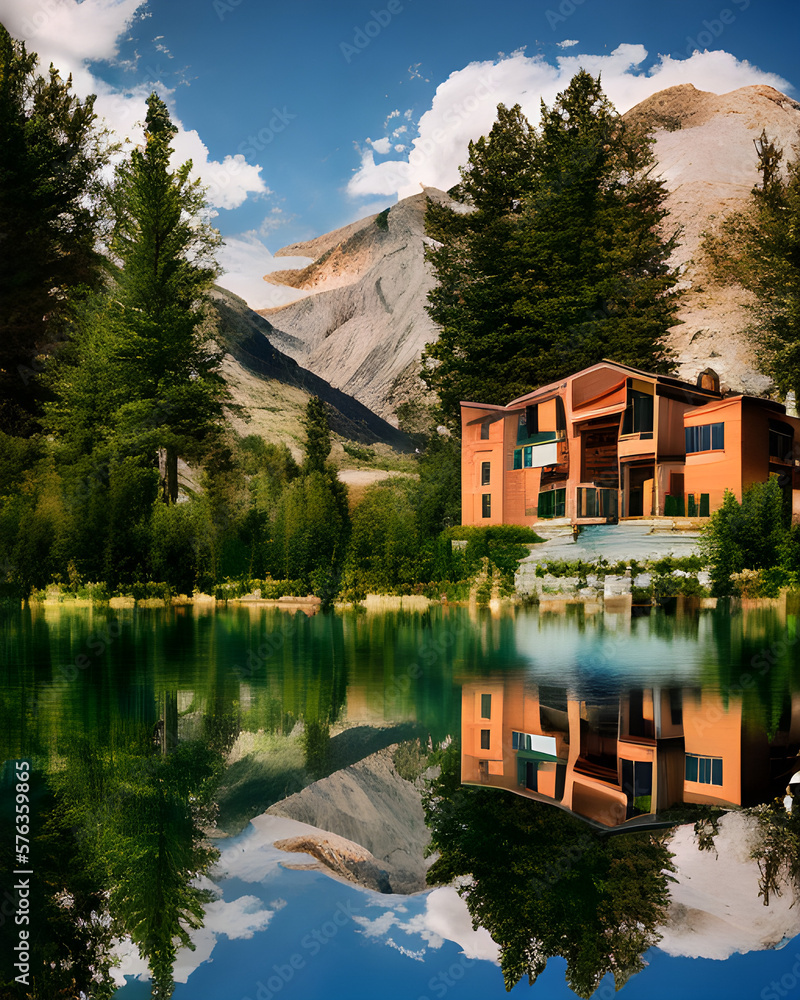 Fototapeta premium Lake house