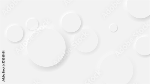 Grey white minimal circles abstract geometry background © saicle