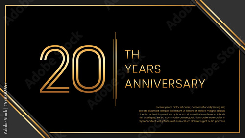 20th year anniversary design template. vector template illustration