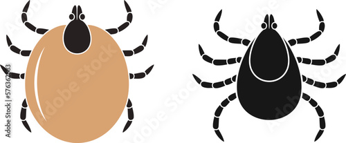 Mite logo. Isolated mite on white background