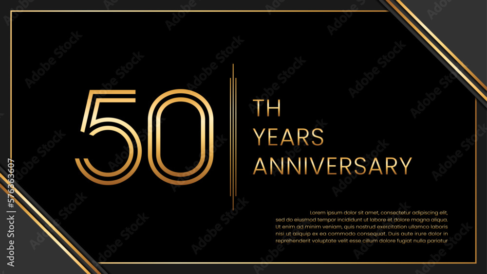 50th year anniversary design template. vector template illustration 50th year anniversary design template. vector template illustration