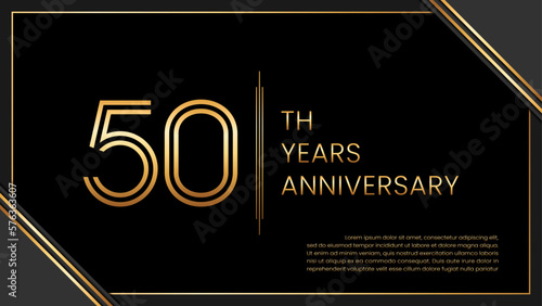 50th year anniversary design template. vector template illustration photo