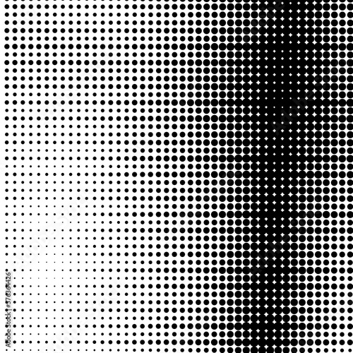 Black and white halftone background. Dot pattern design.