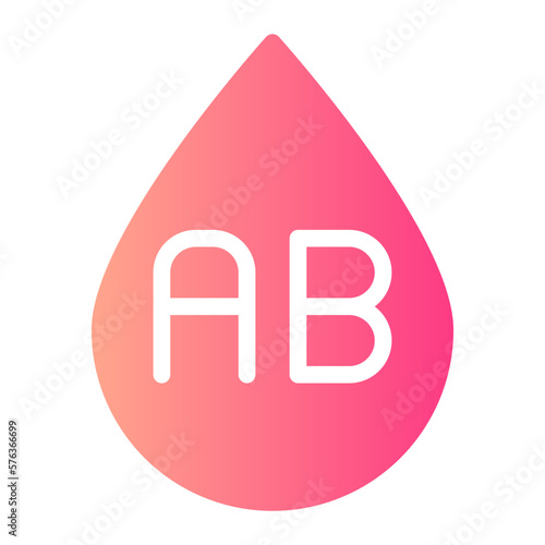 blood type ab gradient icon