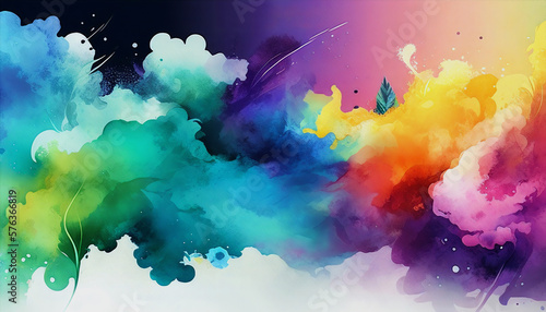 watercolor background, generative Ai