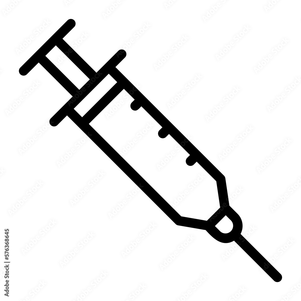 syringe line icon syringe line icon