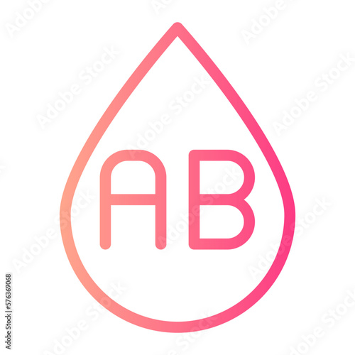 blood type ab gradient icon