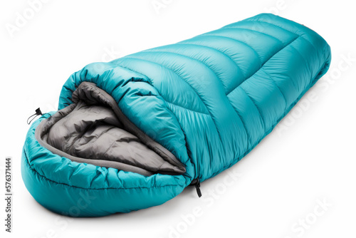 Made from high-quality materials and featuring a durable and stylish design, this sleeping bag is a must-have for any outdoor enthusiast. AI generative