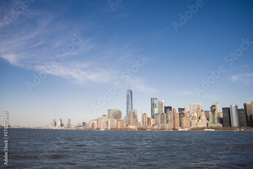 View of Manhattan from yhe Ellis Island in New York