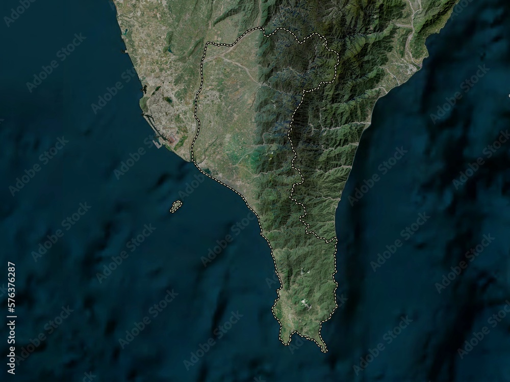 Pingtung, Taiwan. High-res satellite. No legend