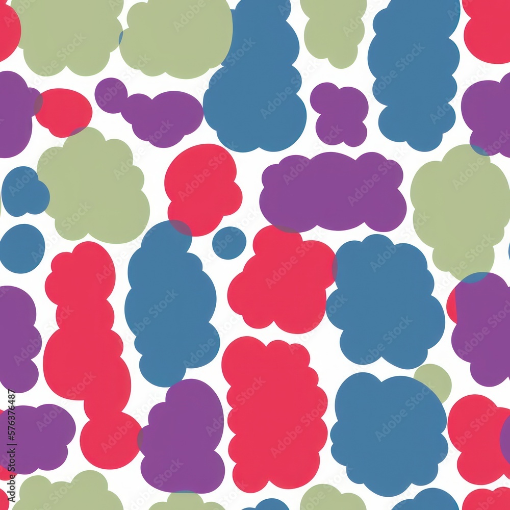 Abstract bold and colorful memphis style pattern, pale colors, generative ai Abstract bold and colorful memphis style pattern, pale colors, generative ai