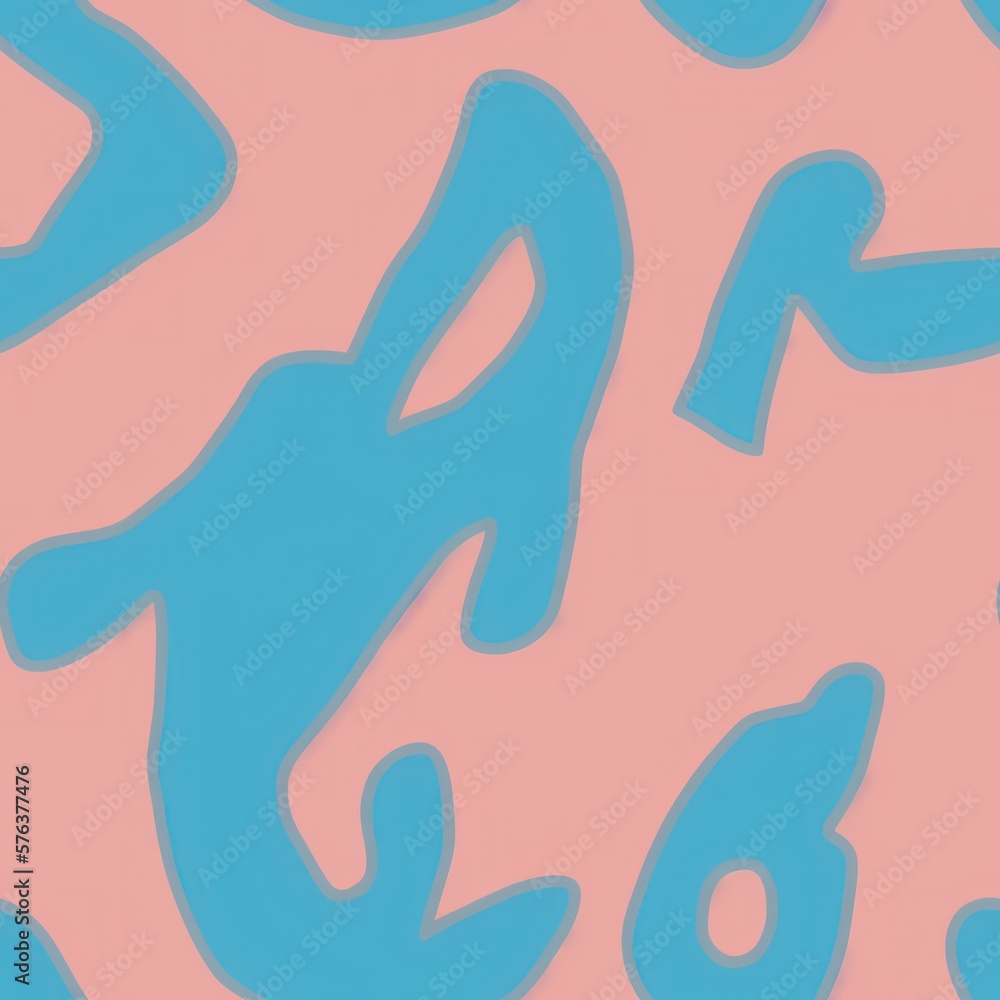 Abstract bold and colorful memphis style pattern, pale colors, generative ai Abstract bold and colorful memphis style pattern, pale colors, generative ai