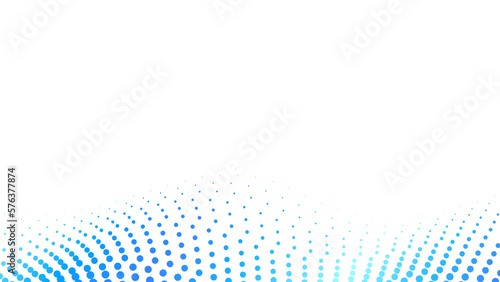 ドットの抽象的な青色の波形の背景