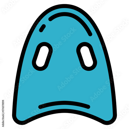 pool kickboard filled outline icon style