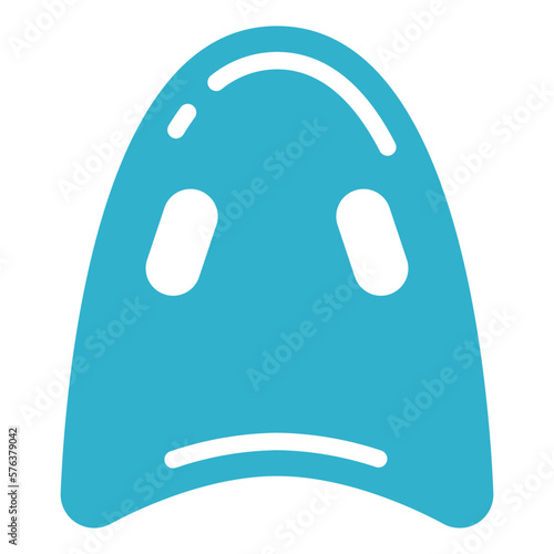pool kickboard flat icon style