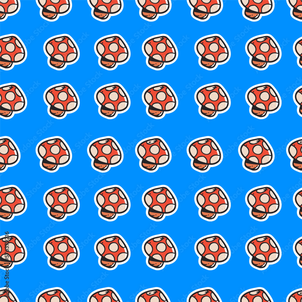 mushroom cartoon seamless pattern background mushroom cartoon seamless pattern background