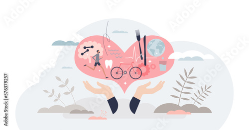 Public health protection and society cardiology care tiny person concept, transparent background. Overall disease prevention and patient illness diagnosis.